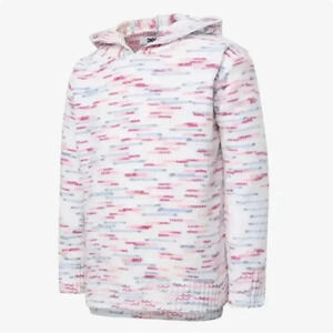 #2 DKNY Youth Chenille Sweater Pink Blue White NWT X-Small Medium Soft W Hood